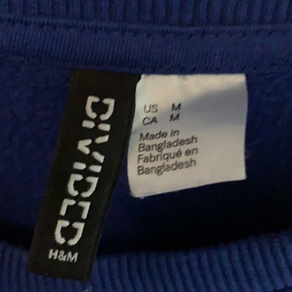 Blue cropped long sleeve shirt - Picture 3 of 3